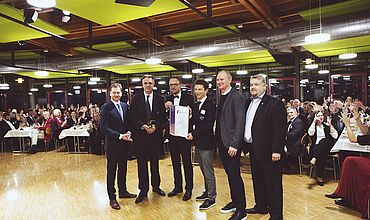 Gruppenfoto Verleihung des Brückenschlagpreises