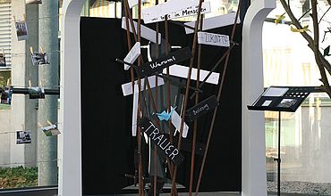 Ausstellung zum Thema Auschwitz nach dem Deutsch-Polnischen Jugendaustausch